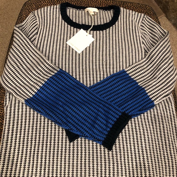 Lisa Todd Black and White Striped Crewneck Sweater - Picture 6 of 11